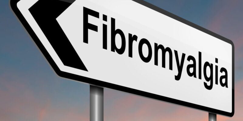 road sign pointing left with Fibromyalgia as the destination