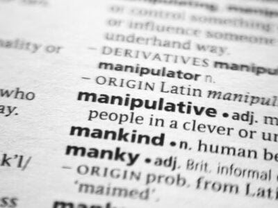 Word or phrase Manipulative in a dictionary. to represent gaslighting