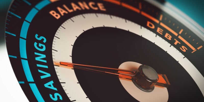 Deleveraging, Pay Off Debts and Save Money concept dial