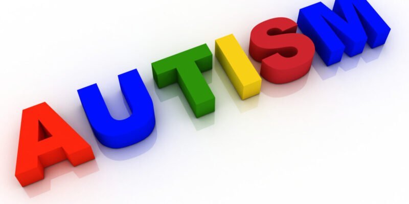 what is autism concept. word autism spelt in red blue yellow and green